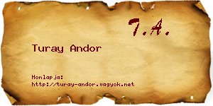 Turay Andor névjegykártya